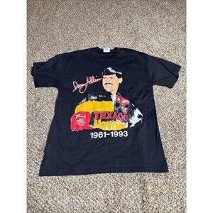 Vintage Davey Allison #28 In Memory 1961-1993 Wins on Back Black T-Shirt LARGE